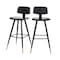 Flash Furniture Black LeatherSoft Barstools with Gold Tips, PK2 AY-S02-BK-GG - alternate 6